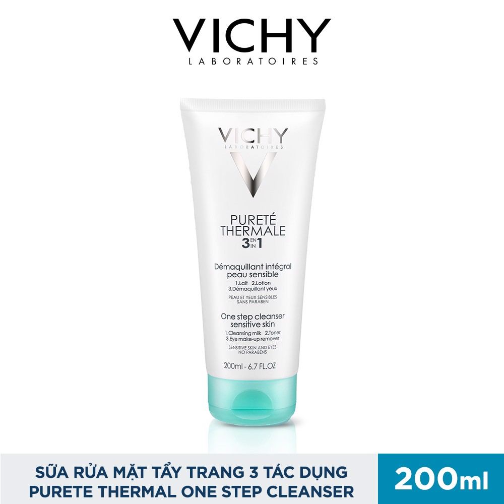 Sữa Rửa Mặt Tẩy Trang 3 Tác dụng Vichy Purete Thermal One Step Cleanser 200ml