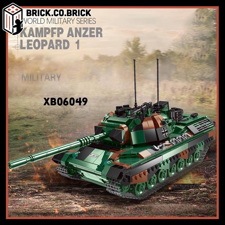 Đồ Chơi Lắp Ráp Xe Tăng Quân Sự Leopard 1 Xếp Hình Quân Sự Kampfpanzer Battle German Tank XB06049