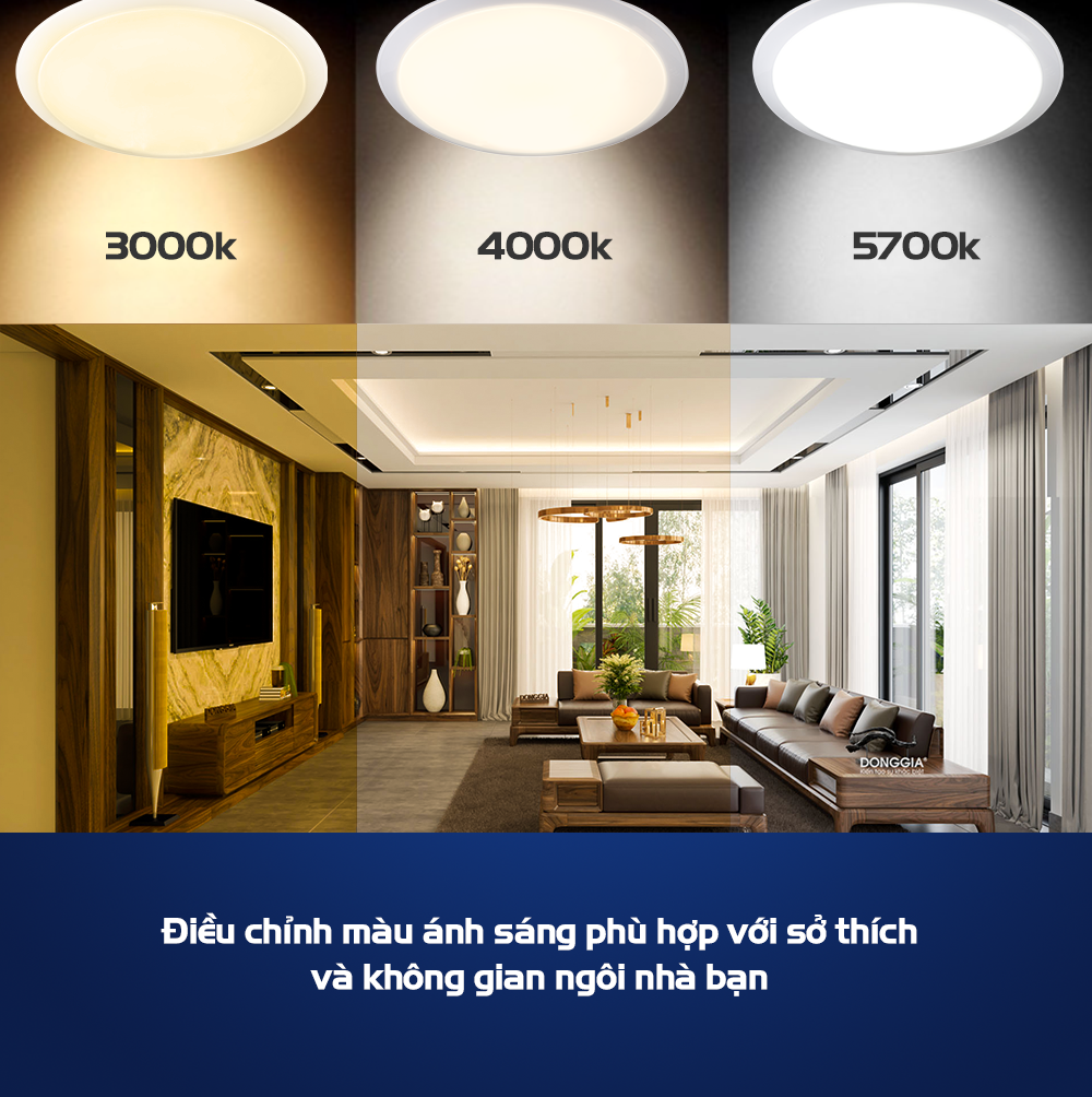 Đèn Ốp Trần LED OPPLE HC550 55W Dim Hikari