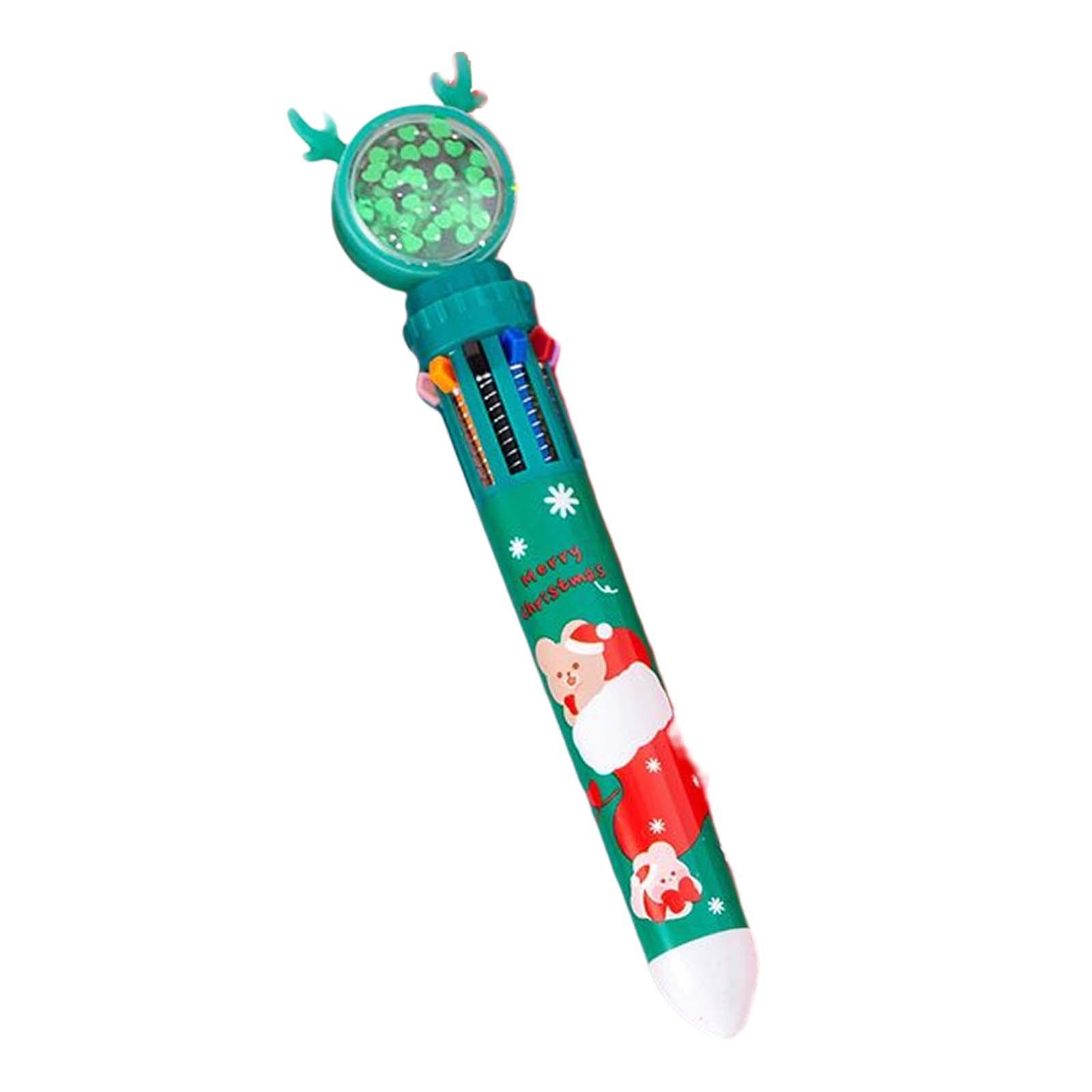 10 Colors Ballpoint Pen Retractable Ballpoint Pen 10 in 1 for Gift Children