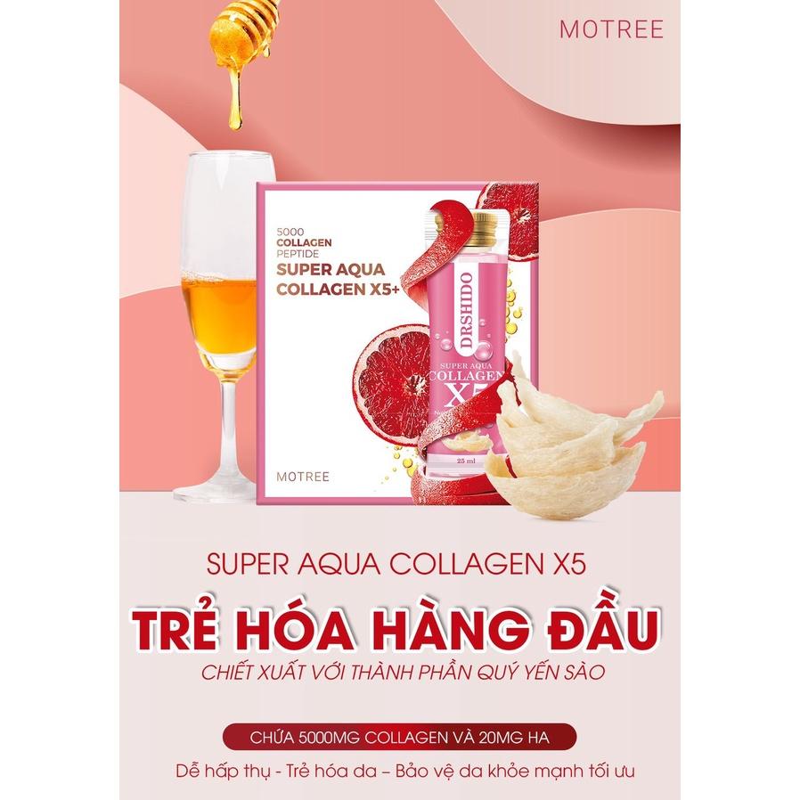 Nước Collagen Yến Sào Motree Super Aqua Collagen X5 1 HỘP 10 gói