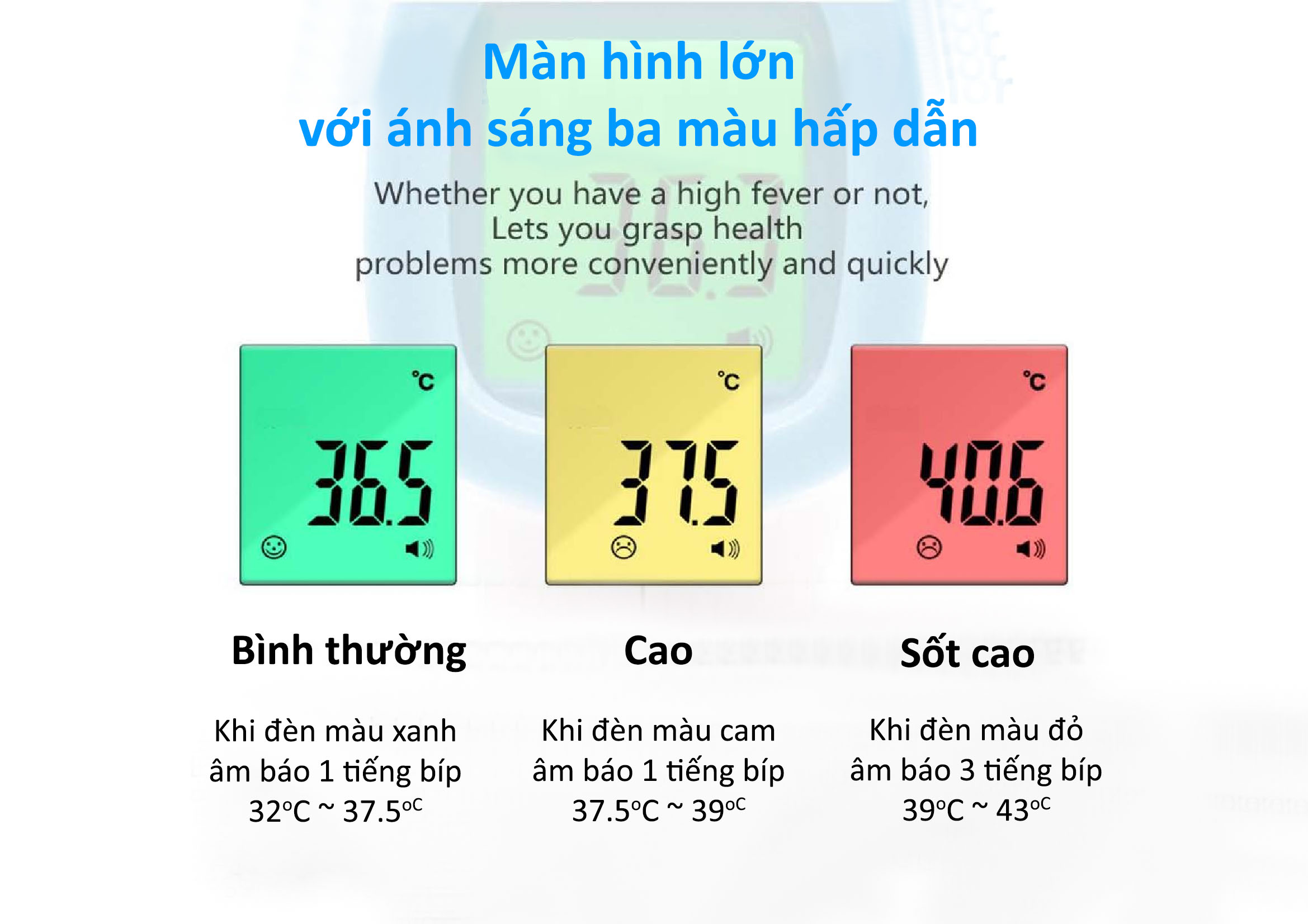 Nhiệt Kế Hồng Ngoại YHKY-2000 Đo Nhiệt Độ Không Cần Tiếp Xúc - TẶNG KÈM PIN AAA