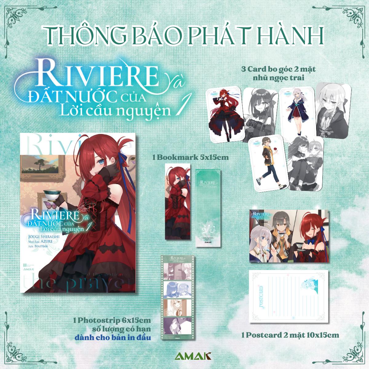 Riviere Và Đất Nước Của Lời Cầu Nguyện - Tập 1 - Riviere And The Nation Of The Prayer - Tặng Kèm 1 Bookmark + 1 Postcard Hai Mặt + 3 Card Bo Góc Nhũ Ngọc Trai + 1 Photostrip