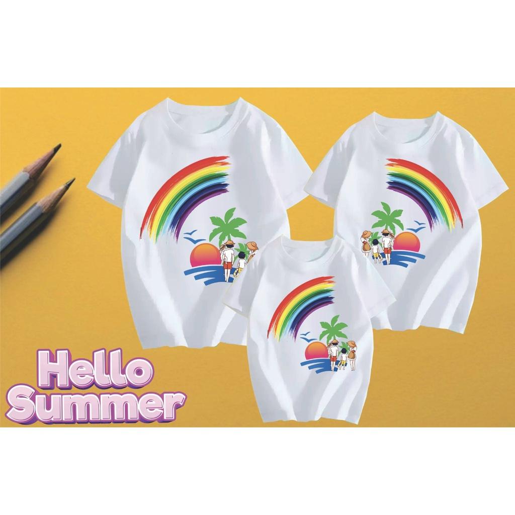 Đồ gia đình , Áo đi biển , Đồng phục nhóm . Chất liệu vải Cotton loại 1 thoáng mát đủ size từ 8 đến 100kg .