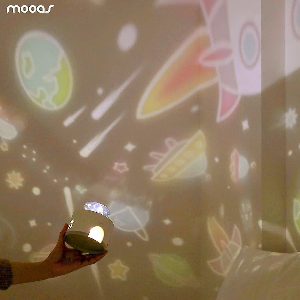 Đèn ngủ Mooas Melody Twinkle - Tích hợp âm nhạc nhẹ nhàng Hàng chính hãng