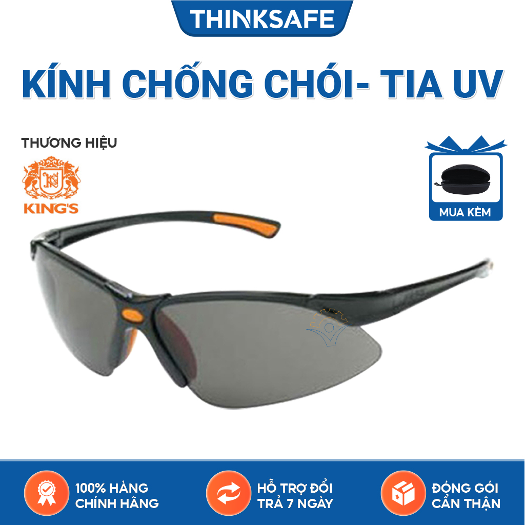 Kính bảo hộ King's KY312B kính chống bụi, mắt kính chống trầy xước, chống tia UV (đen) 