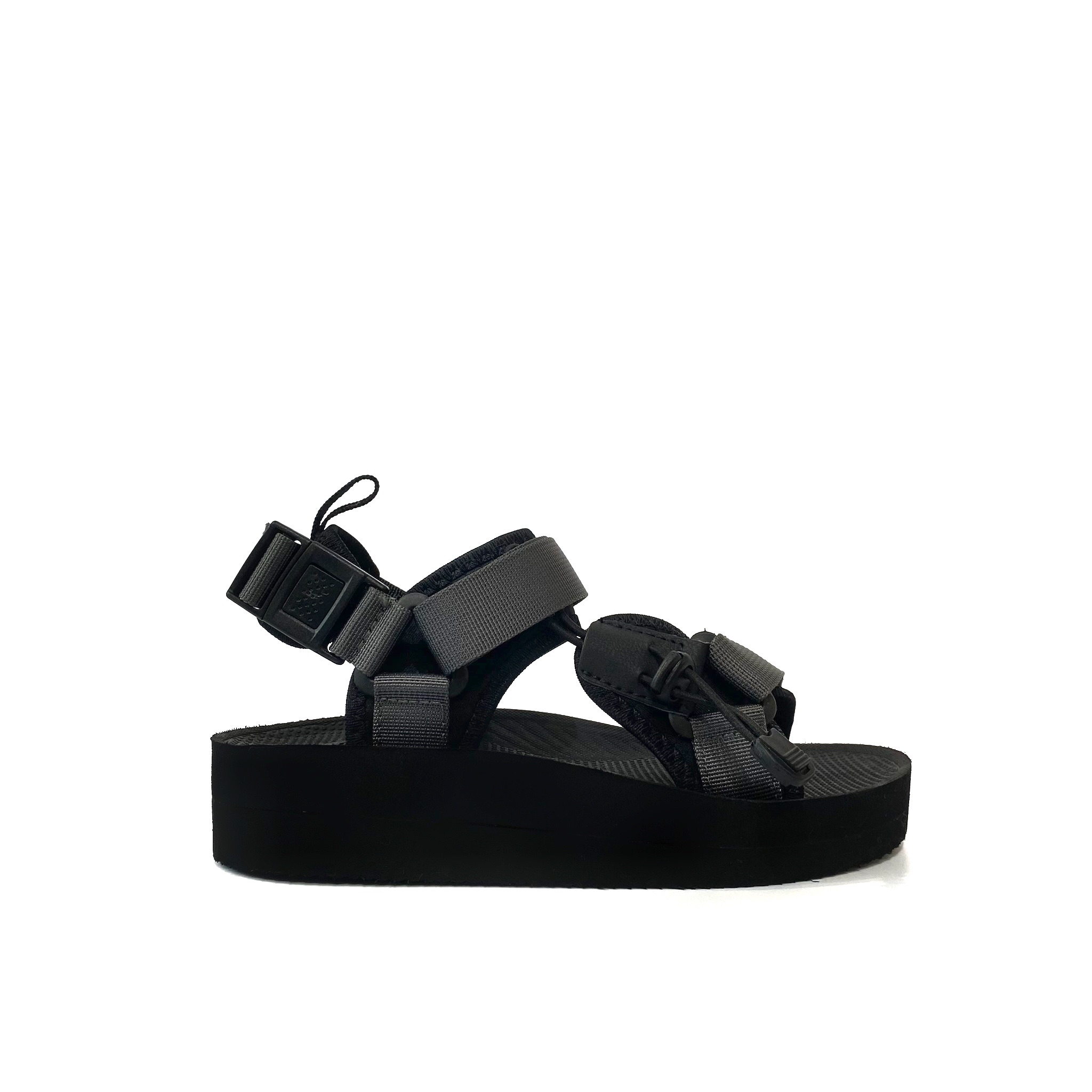 Giày Sandal Nữ The Bily 01W Quai Chéo Dây Rút - Màu Xám BL01WX