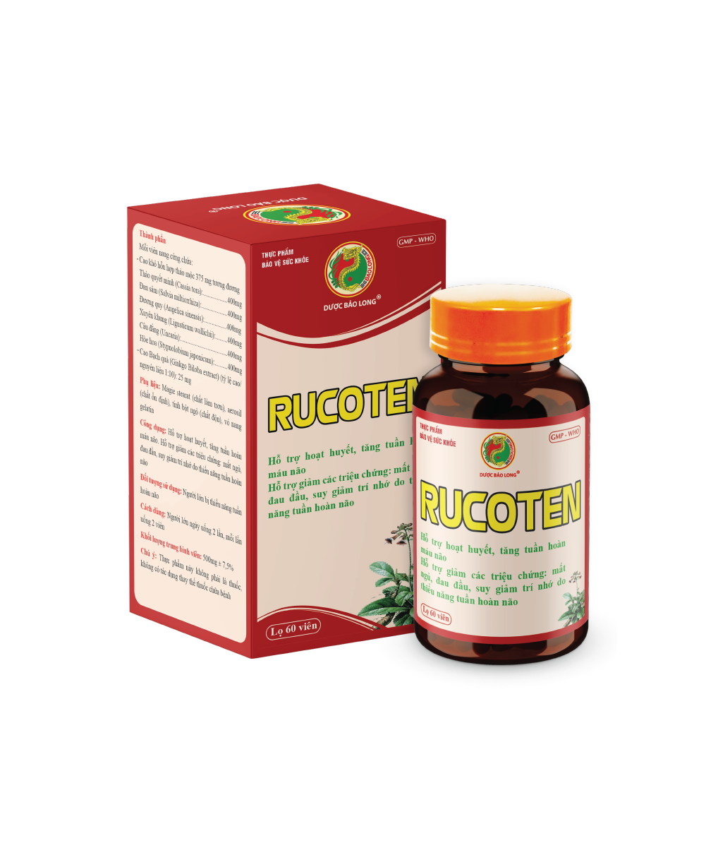 Thực Phẩm Bảo Vệ Sức Khỏe Rucoten (60 Viên) - Hàng Chính Hãng Bảo Long