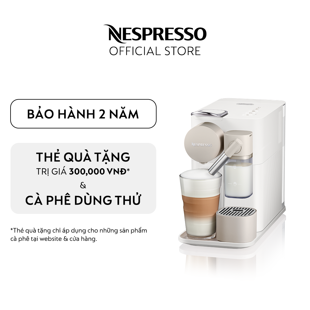 Máy pha cà phê Nespresso Lattissima One Trắng - Hàng chính hãng 