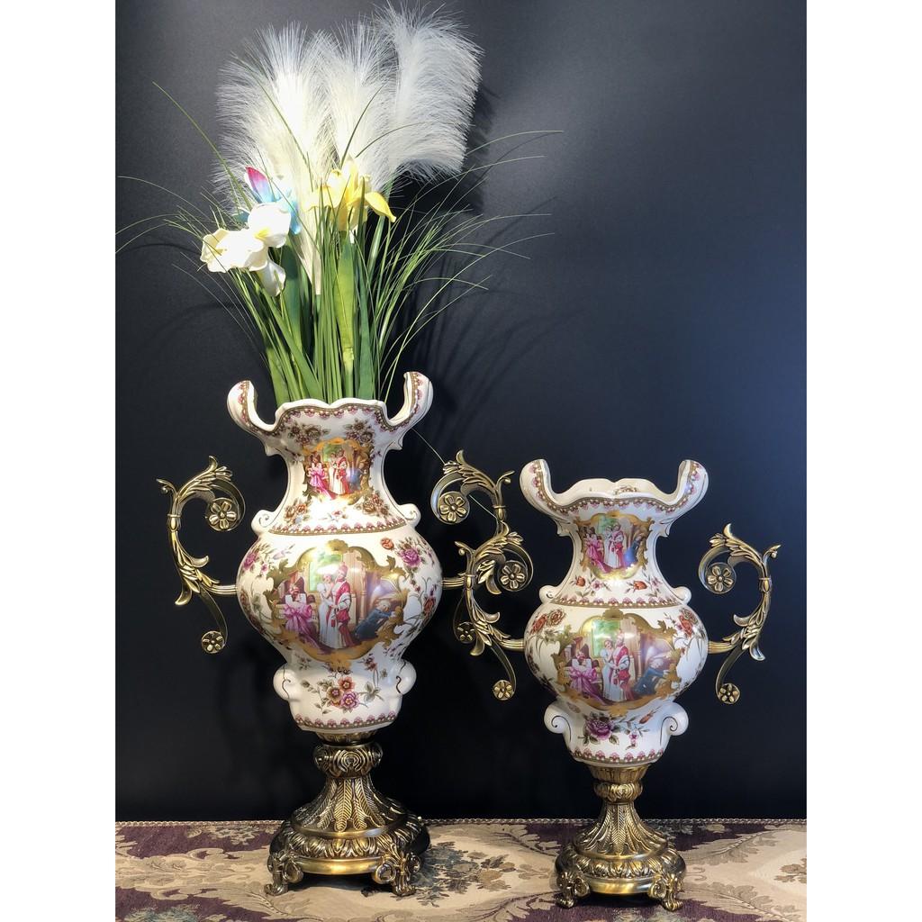 Bình cắm hoa CB24-BH1 họa tiết châu âu hình người tân cổ điển size cao 54 cm.