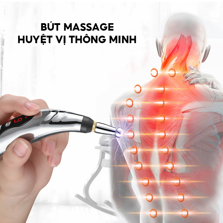 Bút Massage Huyệt Đạo Xung Điện Lưu Thông Mạch Máu Tăng Tuần Hoàn Cơ Thể