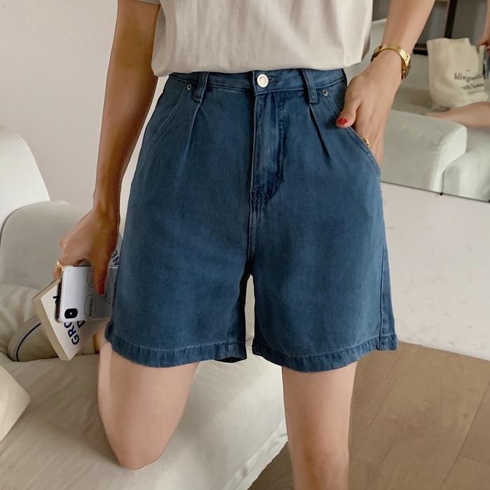 Quần Short Jean Ống Rộng, Quần Bò Lửng Form Ullzang Hàn Quốc (SJ084)