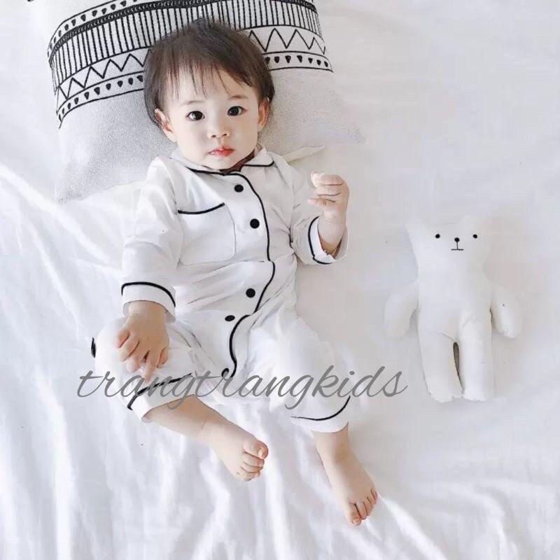 Body liền thân - body thu đông cotton lụa - body pizama dài tay - bộ áo liền quần - đồ bộ đồ ngủ cho bé - áo quần trẻ em