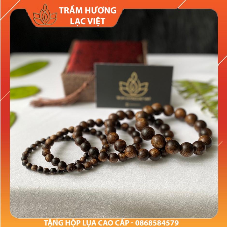 Vòng Tay Trầm Hương Sánh Chìm Hạt Tròn Đơn Size 6 / 8 / 10 / 12mm - Trầm Sánh Chìm Tự Nhiên Cao Cấp Tuyển Chọn