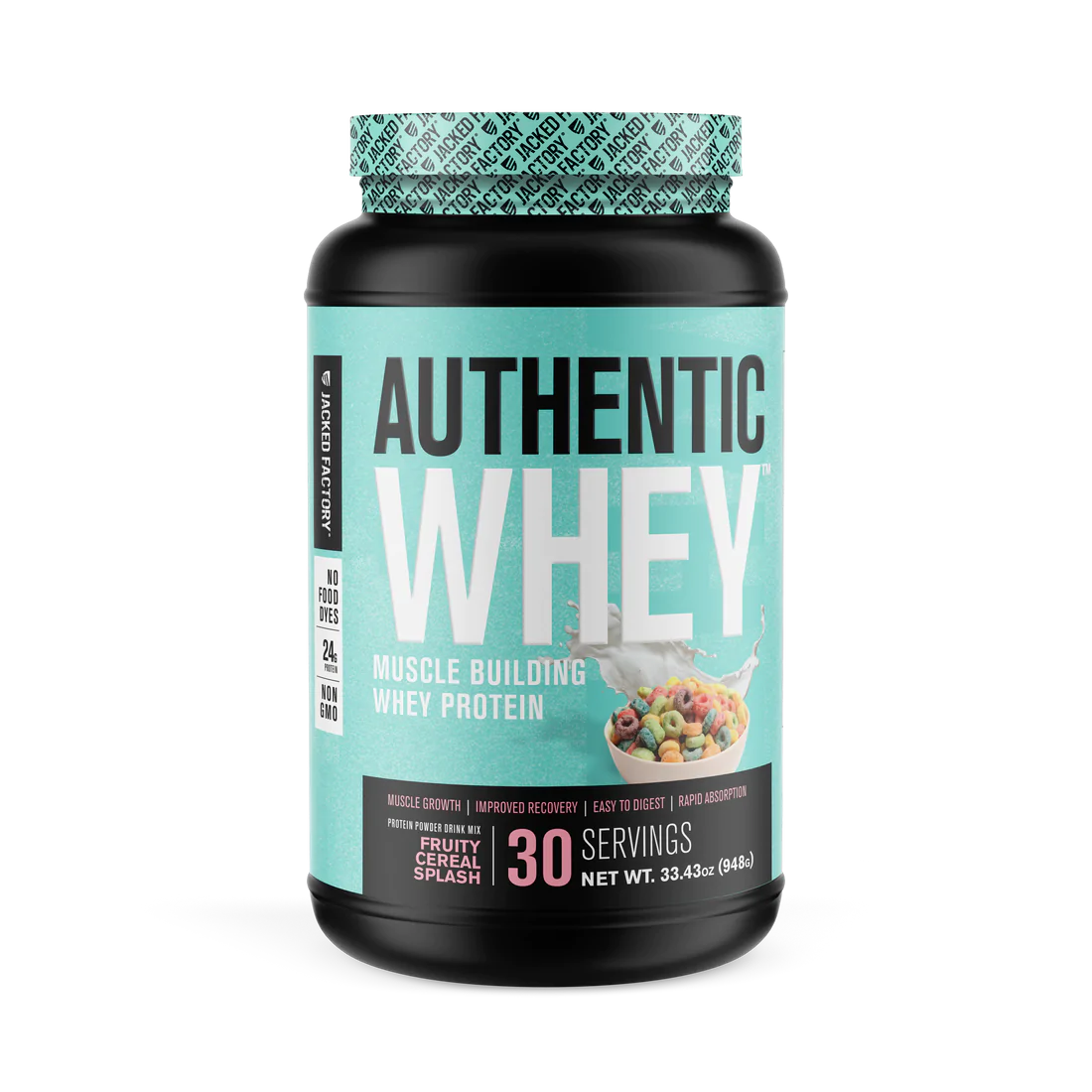 Protein thực phẩm bổ sung đạm Authentic Whey Jacked Factory: Made in USA 30 lần dùng