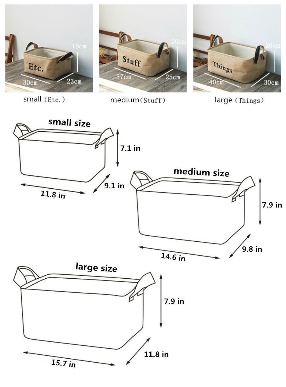 Sọt giỏ vải không nắp đậy đựng vật dụng tiện lợi