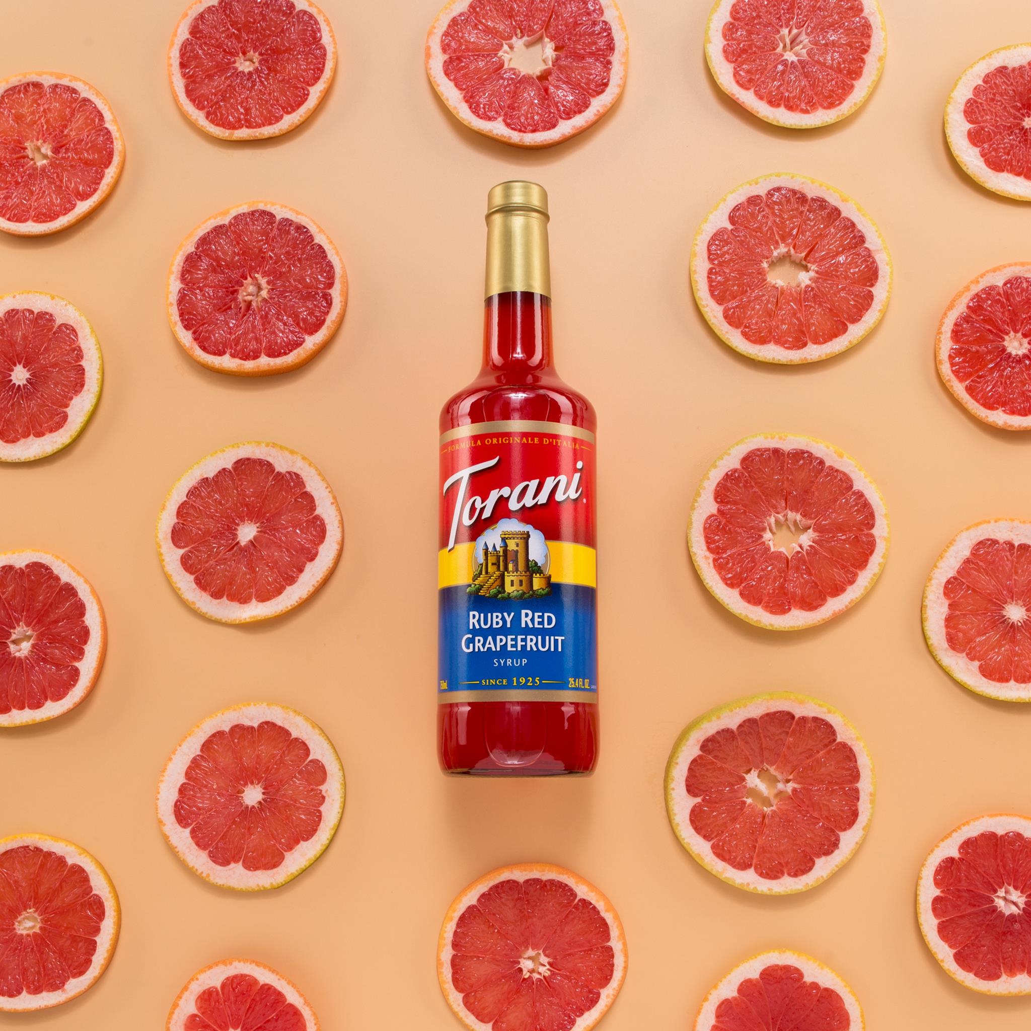 Siro Pha Chế Vị Bưởi Hồng Torani Classic Ruby Red Grapefruit Syrup 750ml Mỹ
