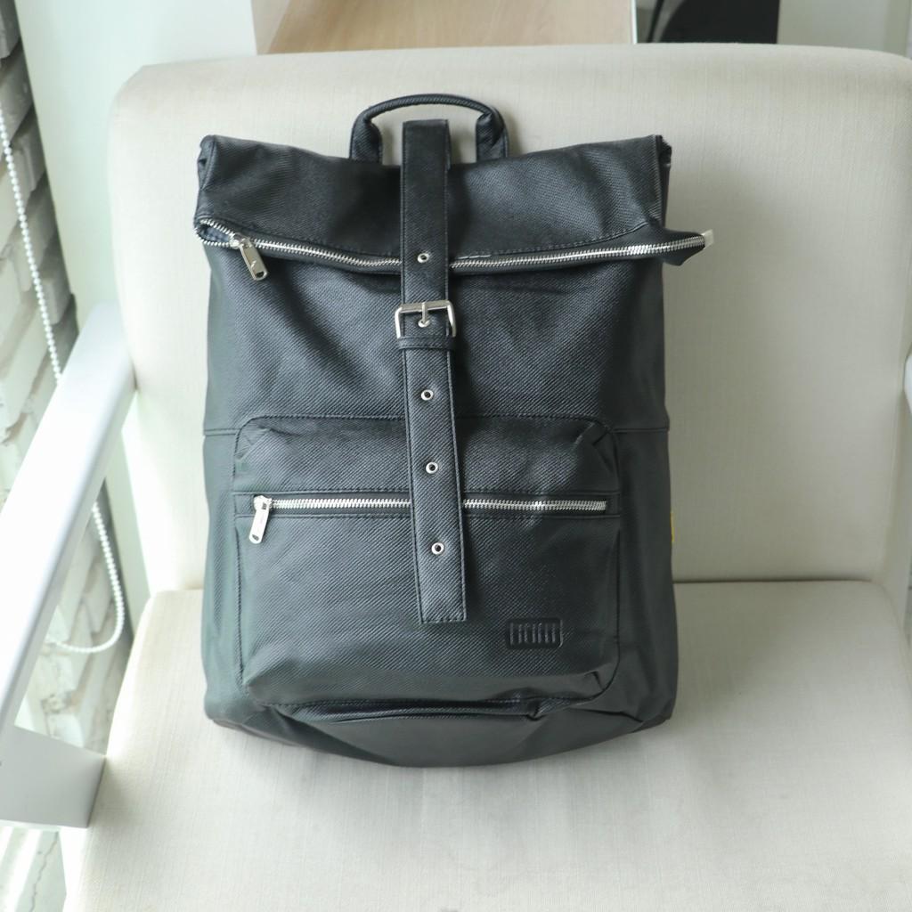 Balo nắp gập nam nữ, unisex đi phượt, du lịch, balo laptop cá tính tiện lợi  - BOM