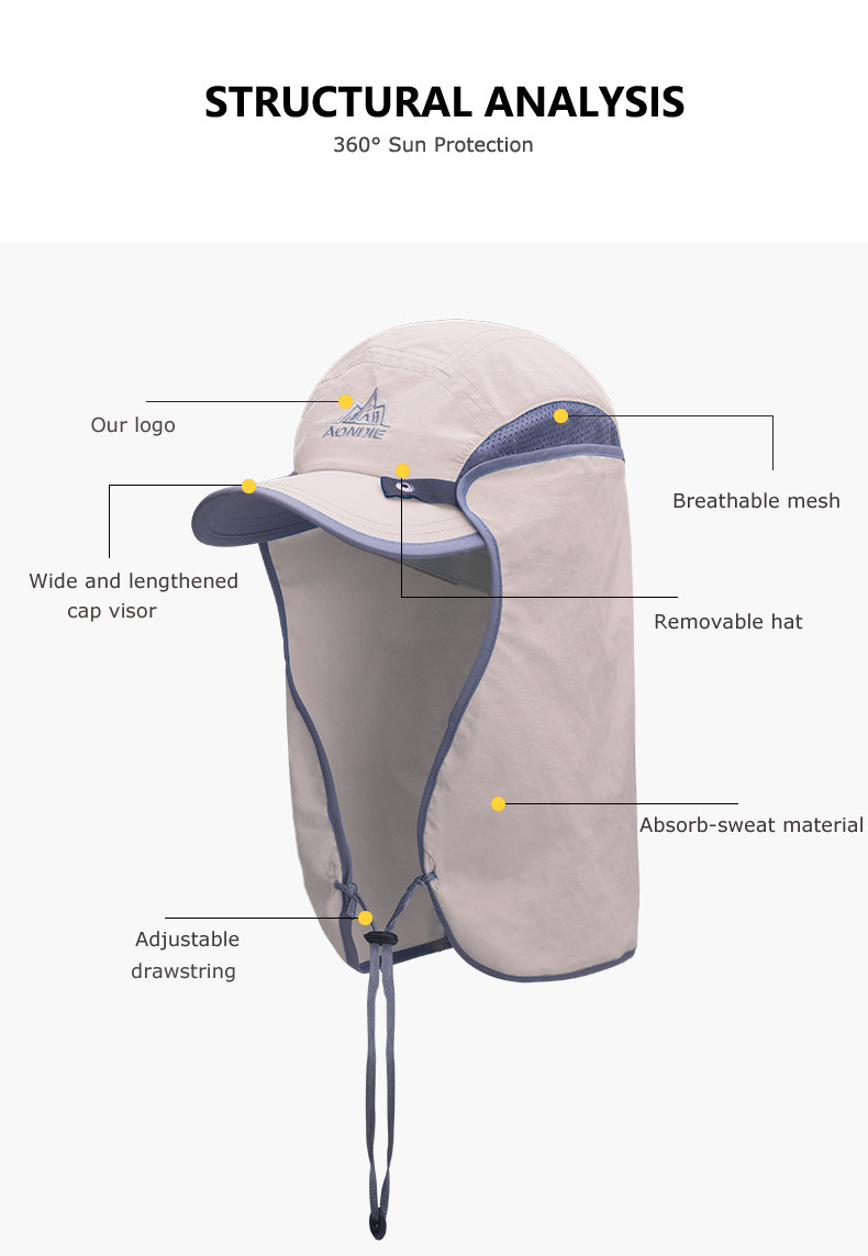 Mũ Che Gáy Chống Nắng Thể Thao Aonijie E4089 - Siêu Nhẹ, Thấm Hút