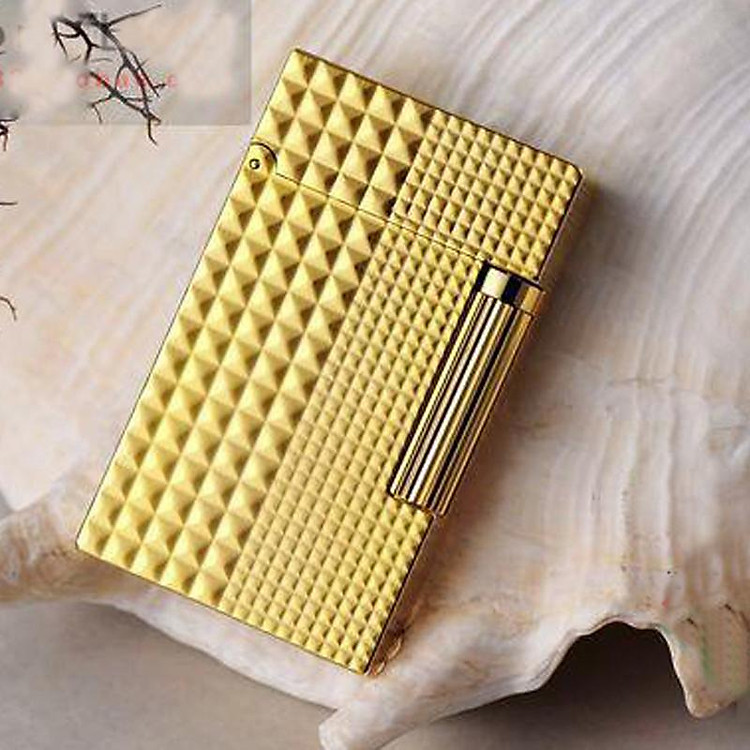 Vỏ Hột Quẹt Bật Lửa Upon D50V Họa Tiết Ô Vuông Sang Trọng Tiếng Kêu Hay - Dùng Gas Đá Cao Cấp