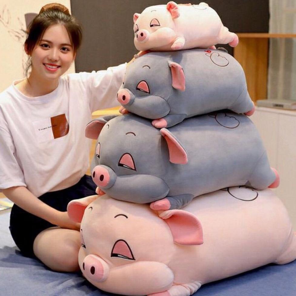 Gấu Bông Heo Phê Cần, Heo Mắt Híp Lợn Ngủ Đờ Đẫn Siêu Yêu