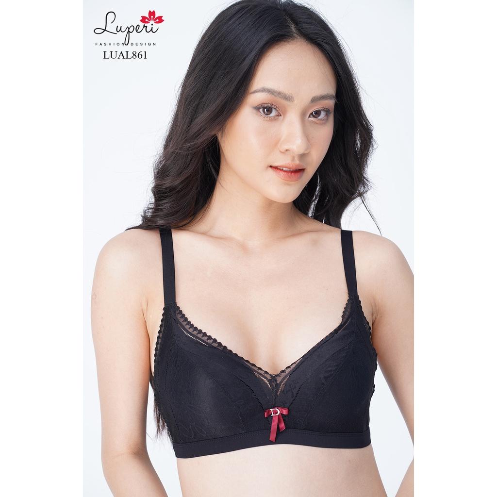 Áo Lót Nâng Ngực Nữ Không Gọng Siêu Nâng LUPERI LUAL861 Viền Quả Đắp Ren, Phù Hợp Cho Nàng Ngực Nhỏ Và Vừa