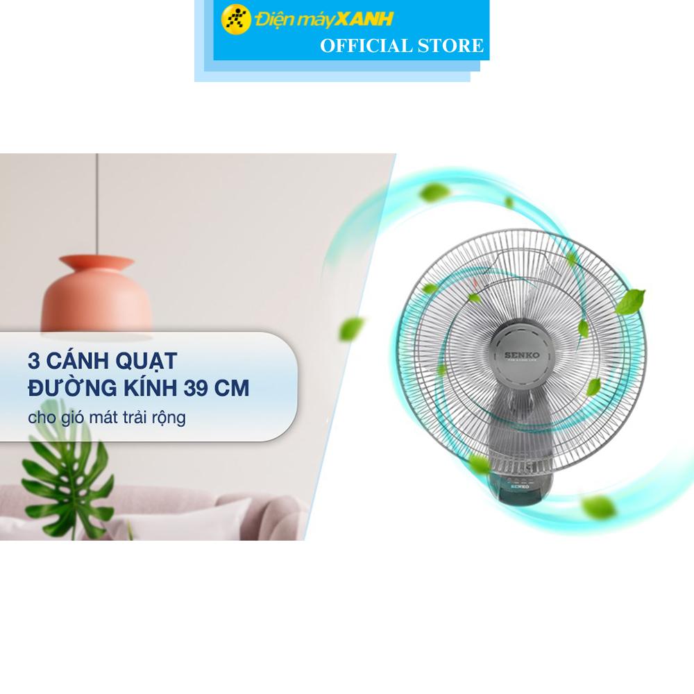 Quạt treo tường Senko 3 cánh TR1628 47W - Hàng Chính Hãng
