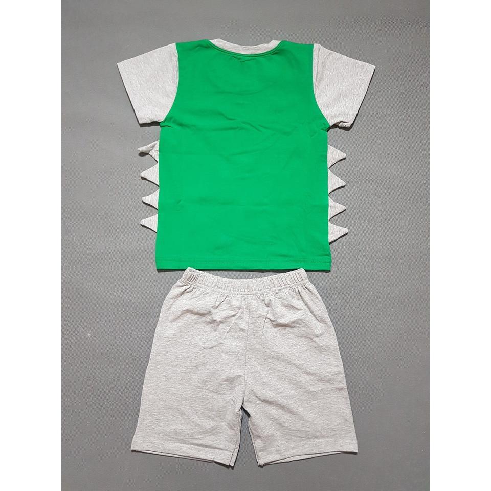 Bộ thun cotton mềm mại hình khủng long có vây siêu cute cho bé trai