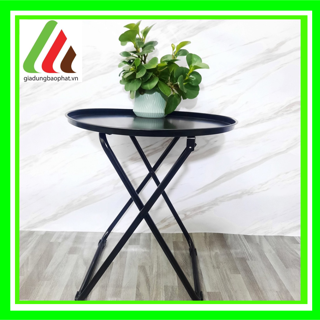 Bàn xếp gấp gọn sắt sơn tĩnh điện cao 52cm mặt bàn 42cm chắc chắn làm bàn trà chanh quán nước vỉa hè