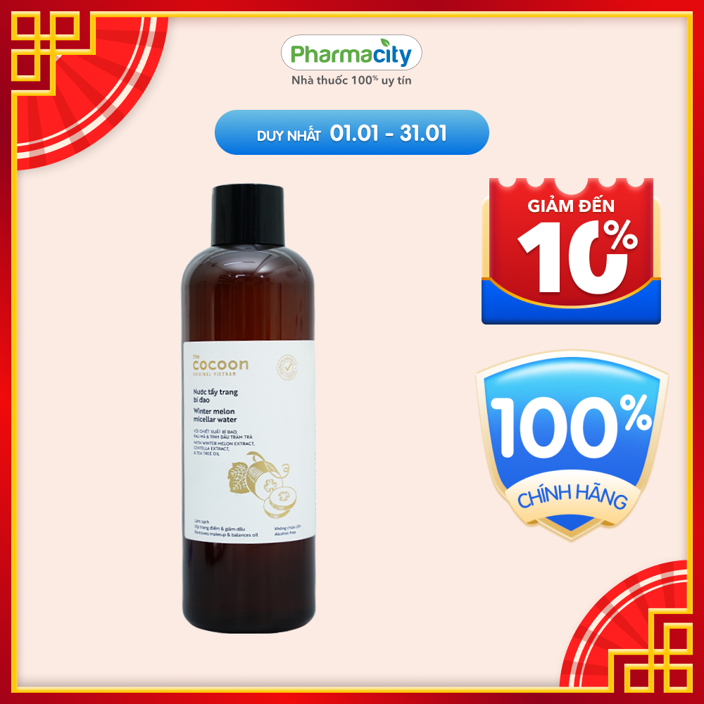 Nước tẩy trang bí đao Cocoon