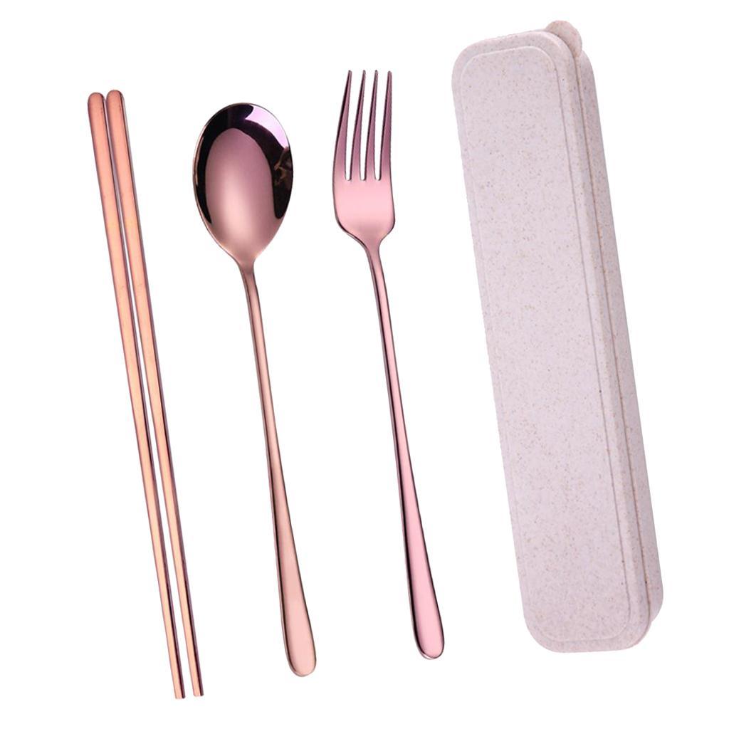 Travel Flatware with Case Camping Lunch