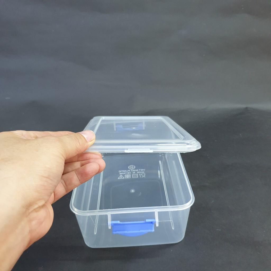 Hộp nhựa đa năng Việt Nhật , Hộp đựng thức ăn thực phẩm,để tủ lạnh có nắp khóa chắc chắn chất liệu nhựa PP cao cấp