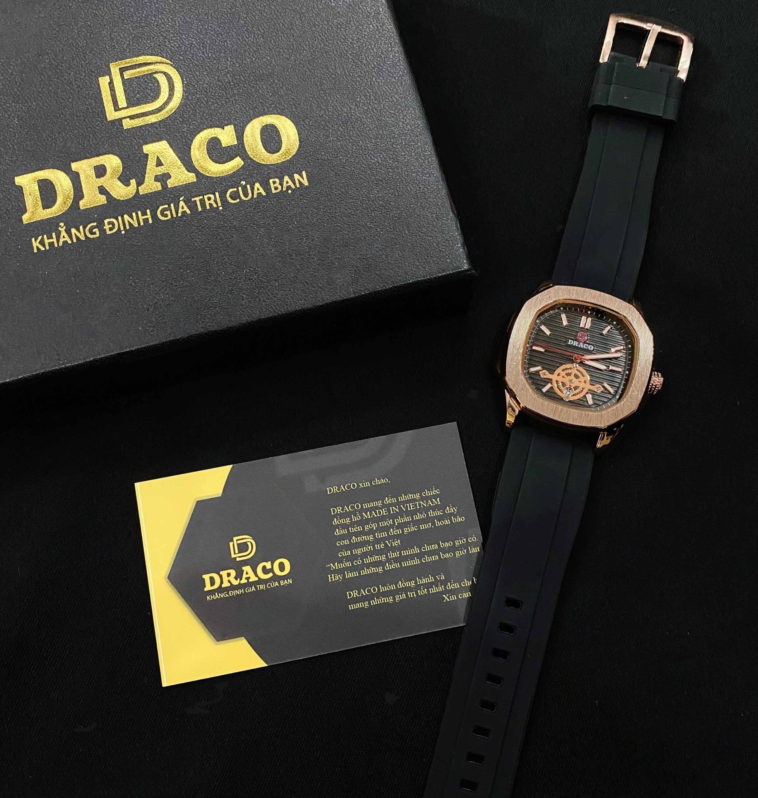 ĐỒNG HỒ NAM - THƯƠNG HIỆU VIỆT DRACO D22-DD06 - " Decision" VÀNG