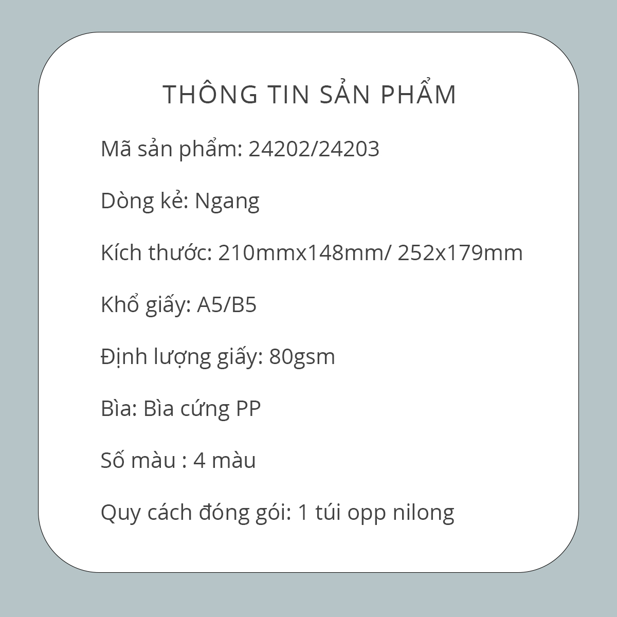 Sổ tay ghi chép lò xo màu pastel Deli - Giấy kẻ ngang 80 trang khổ A5 / B5 - Phù hợp làm sổ kế hoạch, sổ nhật kí, tập vở ghi chép - 24202 / 24203