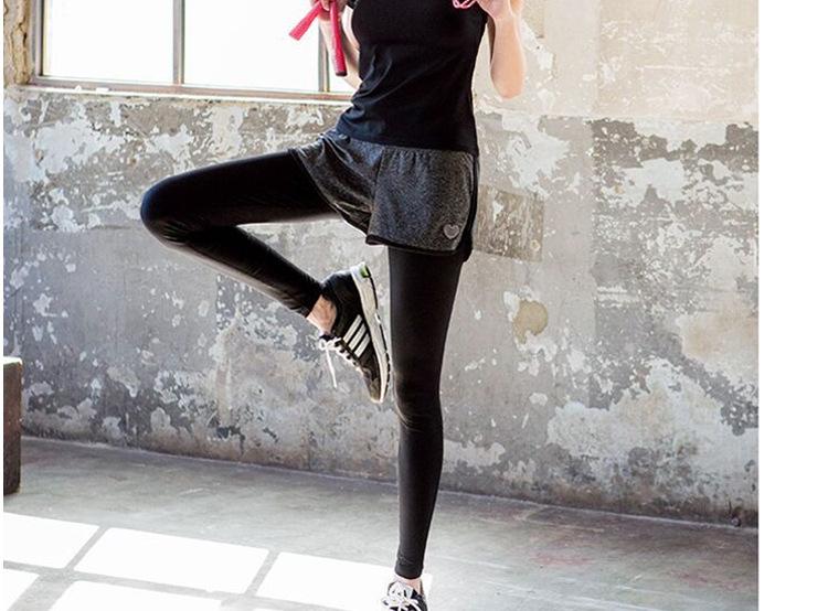 Quần legging nữ tập gym 2 lớp Quảng Châu với lớp trong thun lạnh ống dài lớp ngoài lớp sóc thoải mái QTQ001