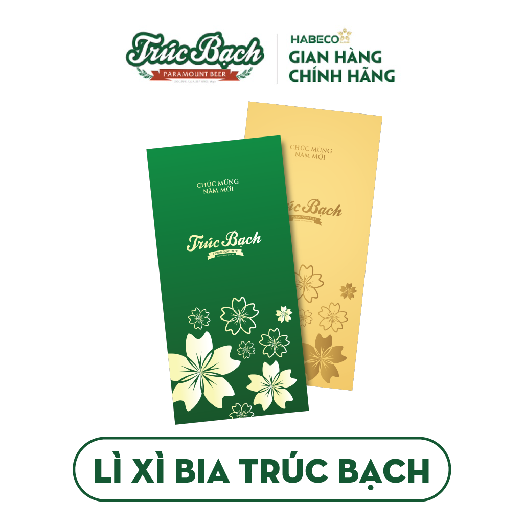 [Gift] Set 10 bao lì xì Bia Trúc Bạch Tết