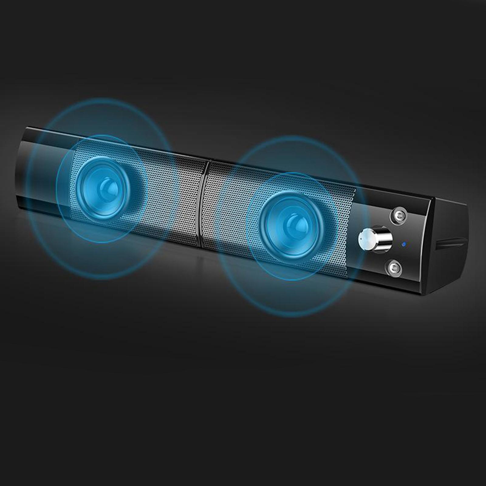 Computer Bluetooth Speaker Surround Sound Portable Table Subwoofer Black