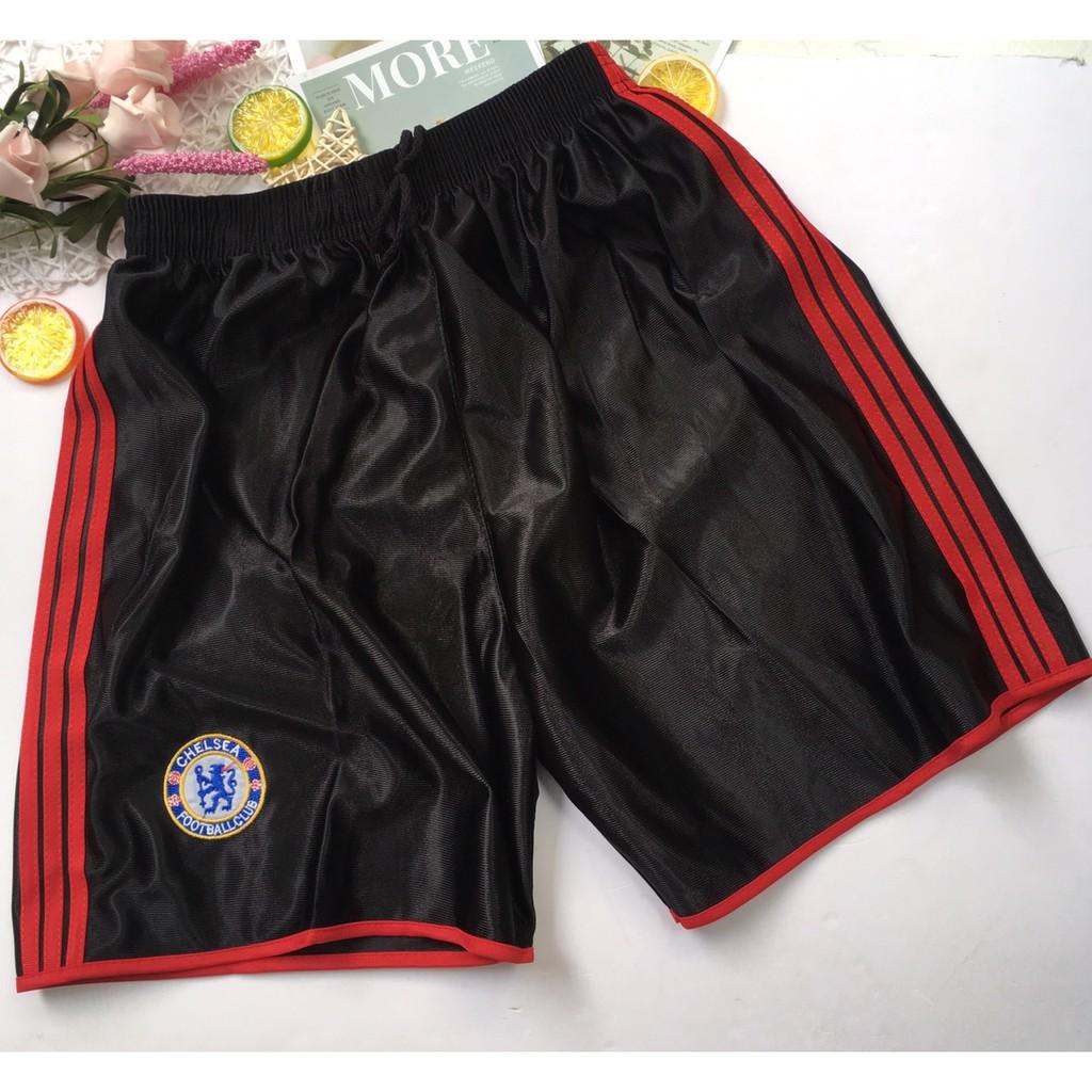 Quần đùi nam từ 60-75kg quần sọt thể thao mặc nhà thun bóng phối 3 sọc - QDN03