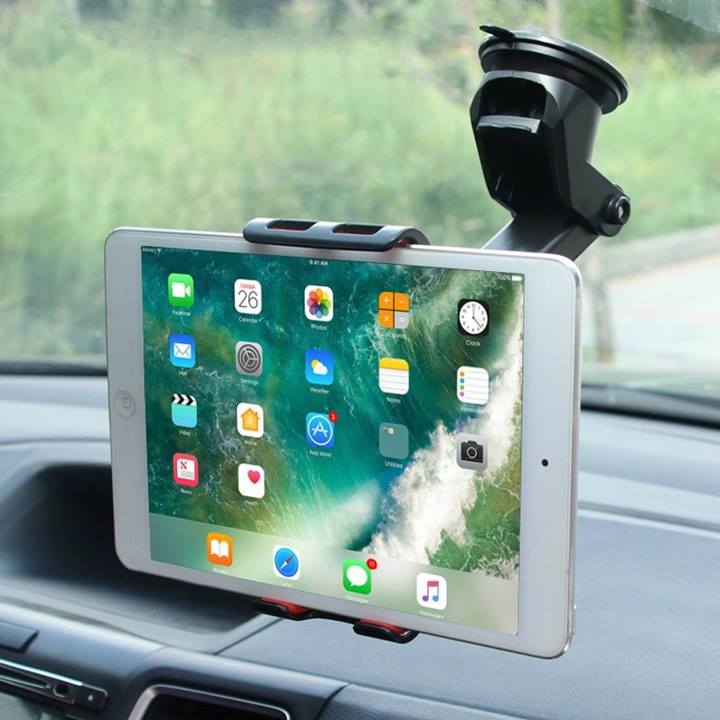 ]Kẹp đế hít ĐT máy tính bảng trên xe hơi xoay 360 độ