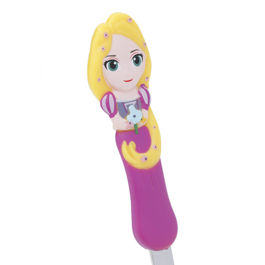 Muỗng ăn inox 3D hình công chúa tóc dài Rapunzel màu tím cho trẻ em , bé gái - 58VNDP2111