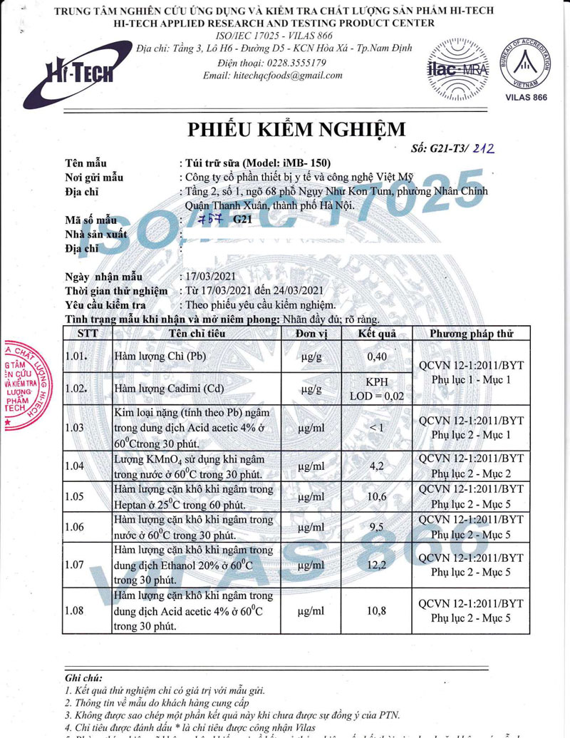 Túi trữ sữa iMediCare IMB-150