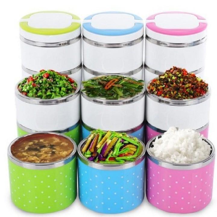 Cặp lồng cơm giữ nhiệt 3 tầng ruột inox