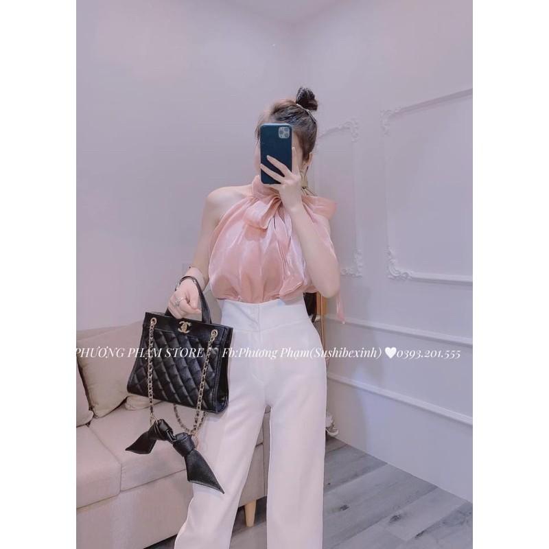ÁO YẾM LỤA TƠ THẮT NƠ - DRA0038