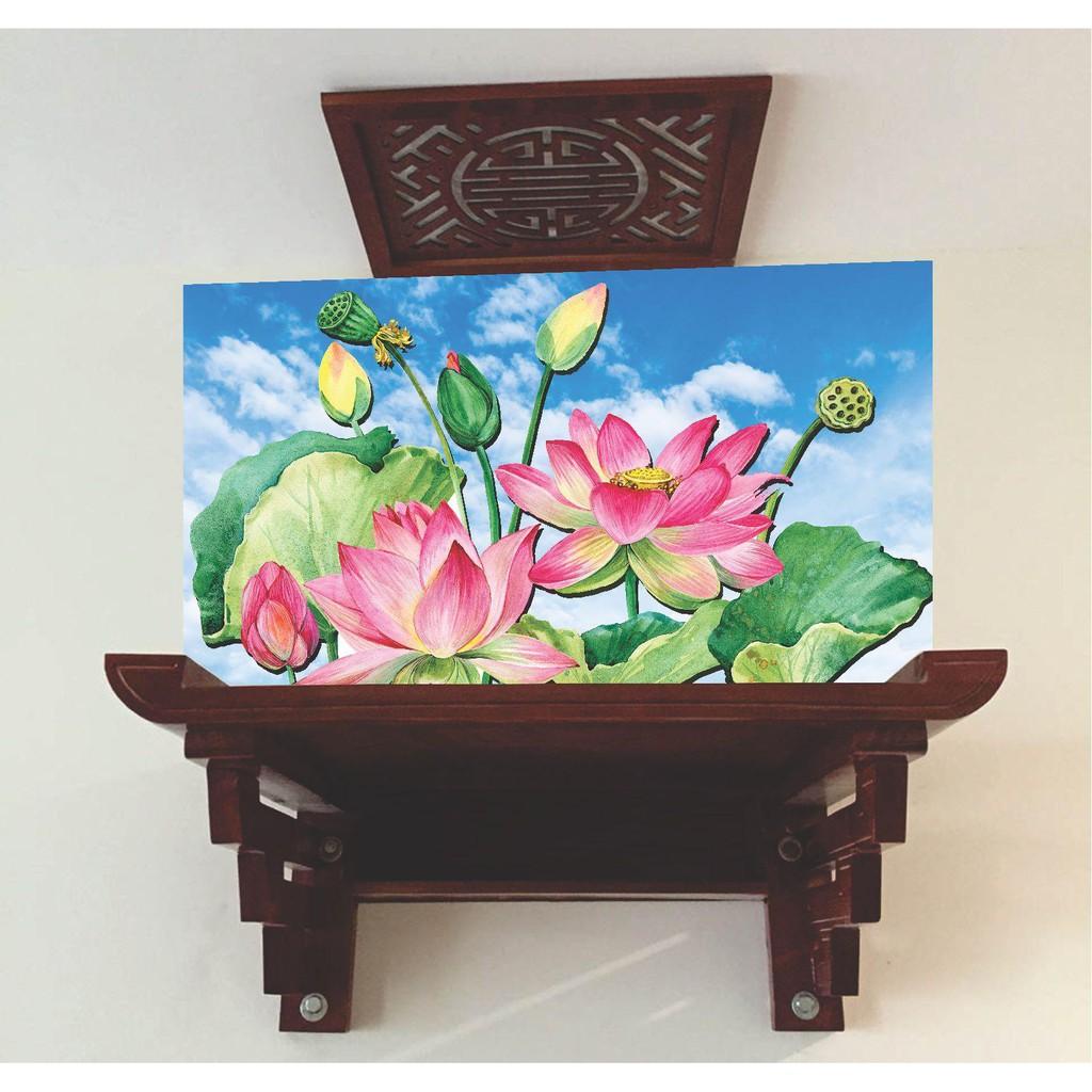 1 tấm tranh decal hoa sen (60x100cm)