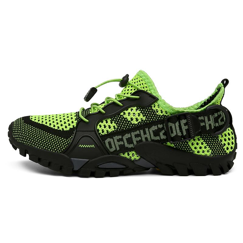 Siêu Mềm Nam Đi Bộ Đường Dài Giày Thoáng Khí Mùa Hè Nam Giày Plus Size 36-47 Giày Thể Thao Unisex Cắm Trại giày Đi Bộ Color: Orange Shoe Size: 36