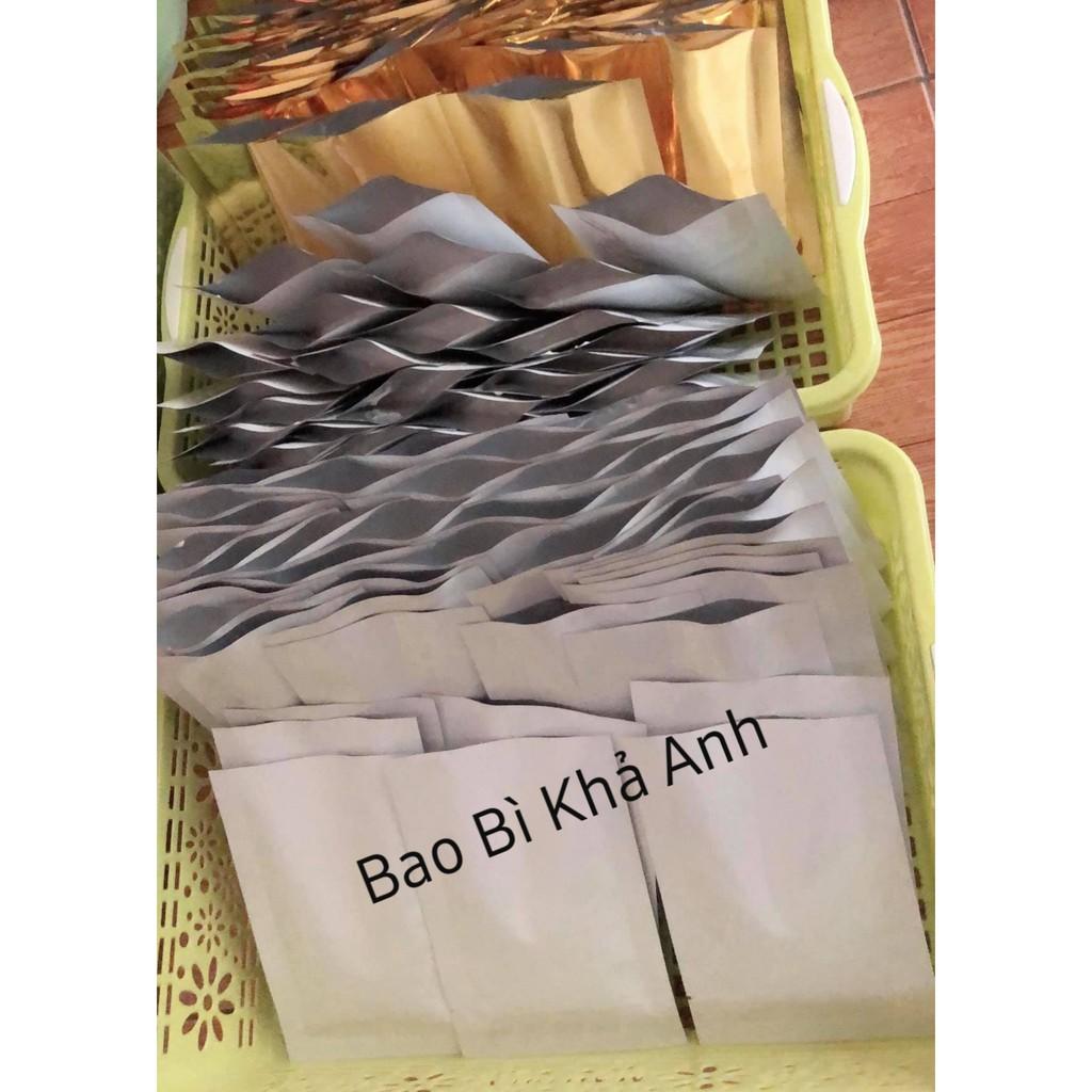 1kg TÚI 3 BIÊN Bạc Hàn Nhiệt Túi ép miệng 2 mặt MÀU BẠC