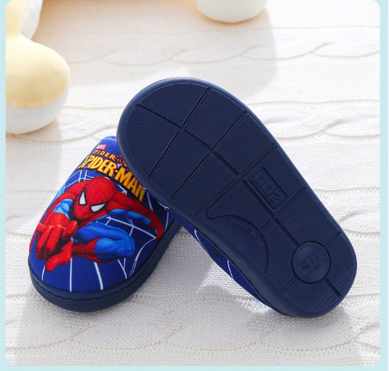 Dép Bông Siêu Ấm Chống Trơn Trượt Cho Bé Hình Siêu Nhân Spider Man - Đi Trong Nhà- Hàng Loại 1- Chính Hãng MINIIN