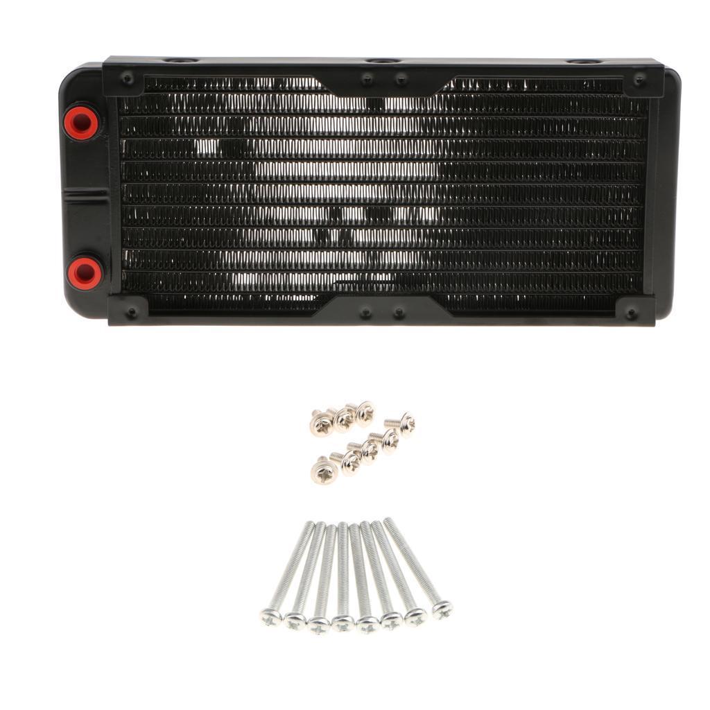 2Pcs Aluminum Computer Radiator 240mm Water Cooling For CPU Led Heatsink