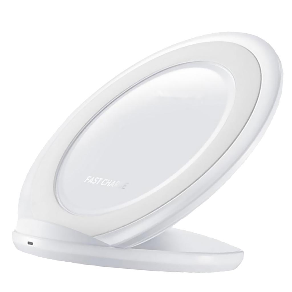 Fast Wireless Charger Charging Stand For Samsung S6-Edge+ S7 S7-Edge White