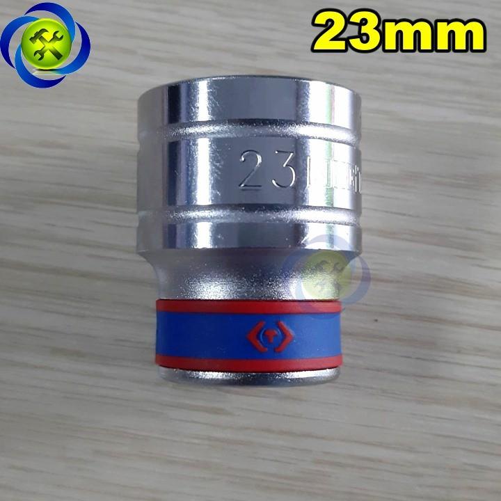 Tuýp trắng ngắn Kingtony 433523M 1/2 INCH - 23MM 6 CẠNH